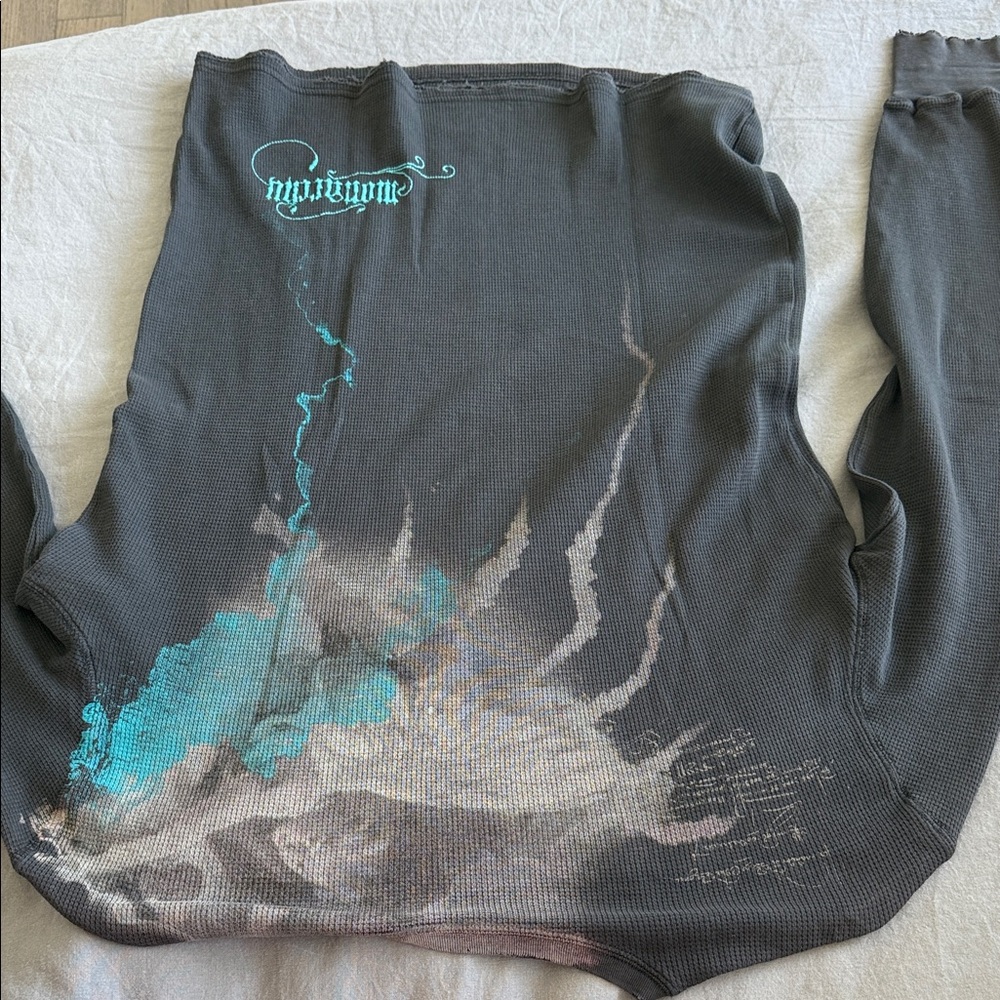 Monarchy Graphic Long Sleeve Shirt - Size USA Large - L | unique piece - Picture 5 of 8